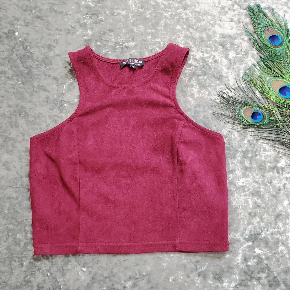 Fashion‎ Nova Suede Crop Top